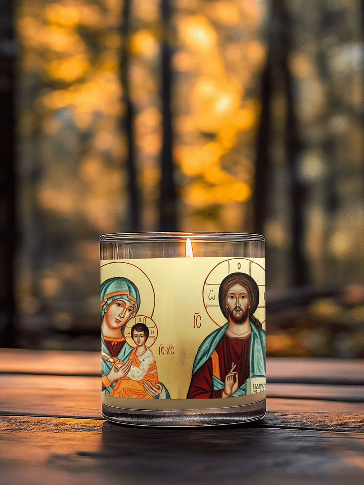 Christ & Theotokos Soy Wax Candle – A Divine Glow product image (2)