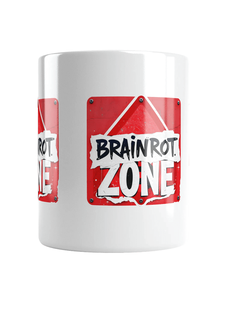 Brainrot Zone Red Warning Sign Mug product image (13)