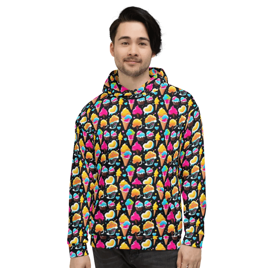 Ice Cream Pattern All Over Print Hoodie product image (9)