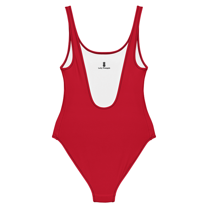 Sports Car Red Solid Color Retro Inspired Women's One Piece Swimsuit product image (2)