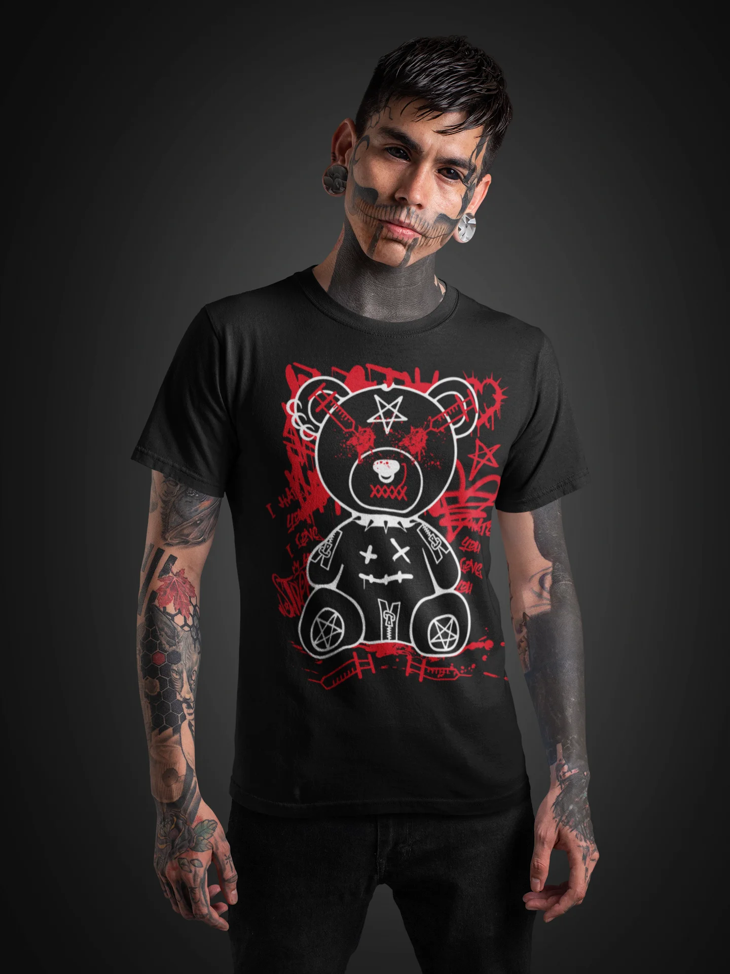 Graffiti Occult Bear Unisex Premium T-Shirt product image (1)
