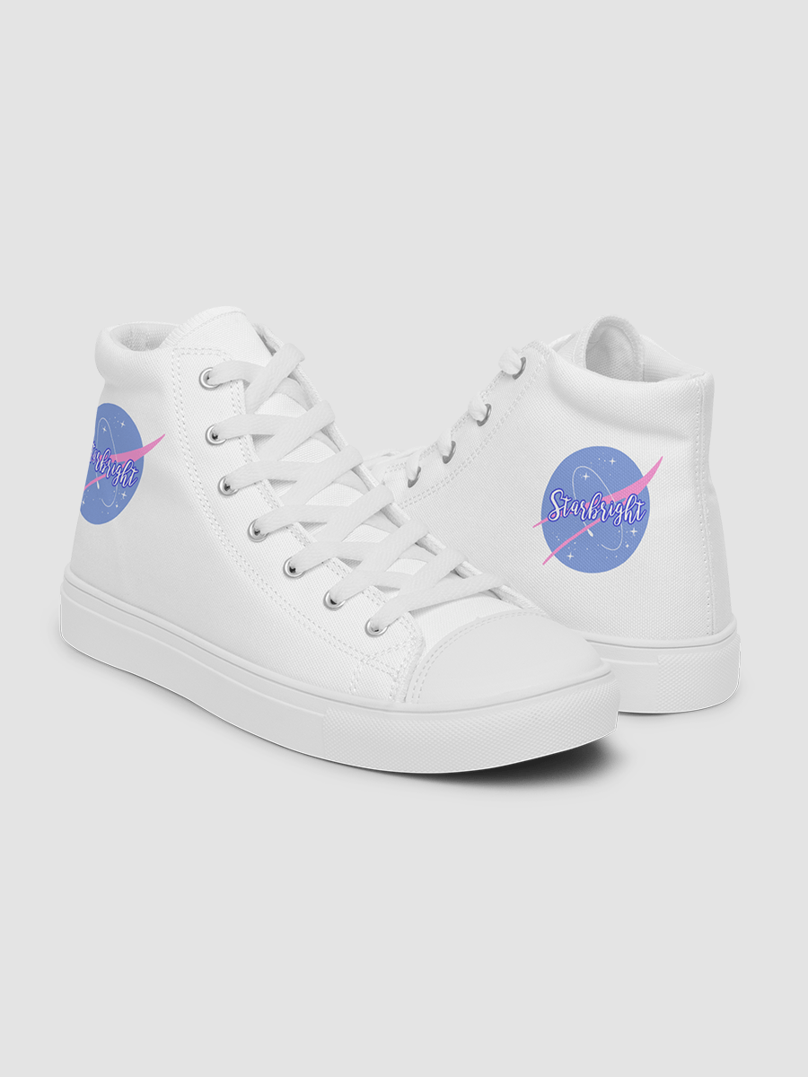 White Starbright The Band Women's High Top Canvas Shoes product image (5)