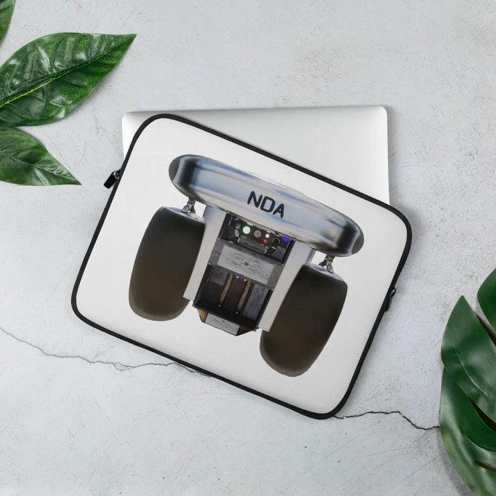 NDA Jetpack White Laptop Sleeve product image (2)