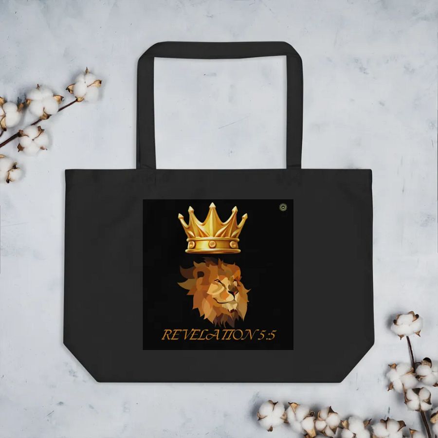 Royal Revelation Lion Crown Tote Bag_Black product image (3)