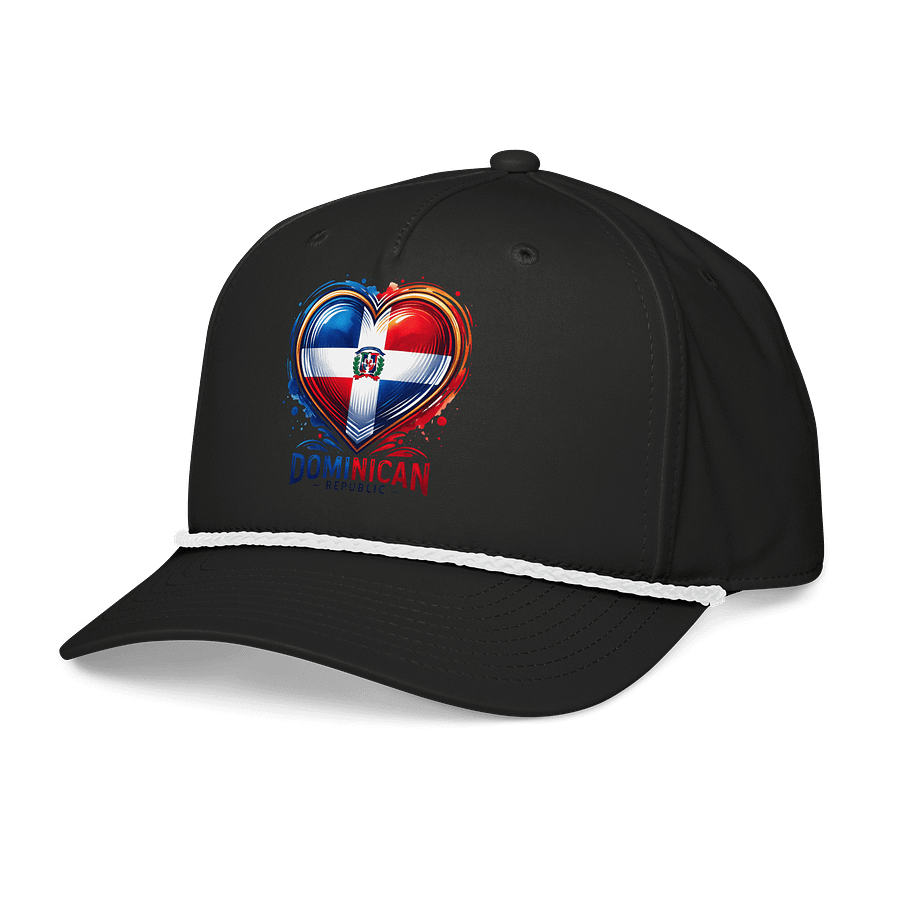 Dominican Republic Flag Heart Five-Panel Cap product image (3)