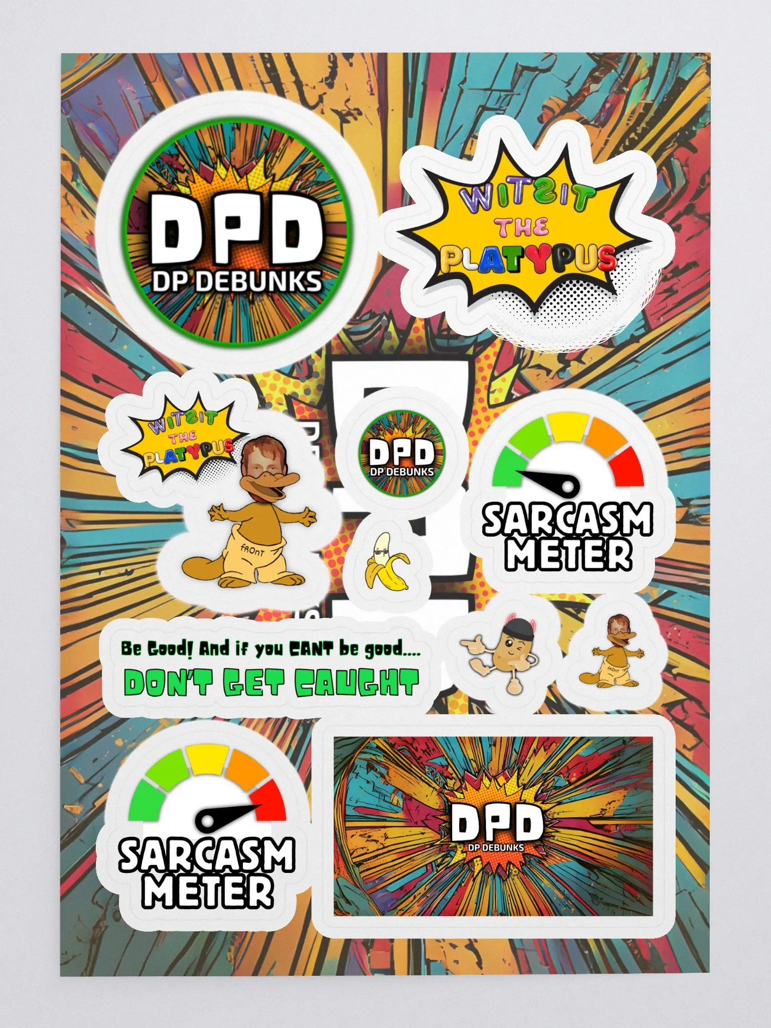 DP Debunks Ultimate Sticker Sheet – 11 Bunk-Tastic Designs! 🚀🎨 product image (3)