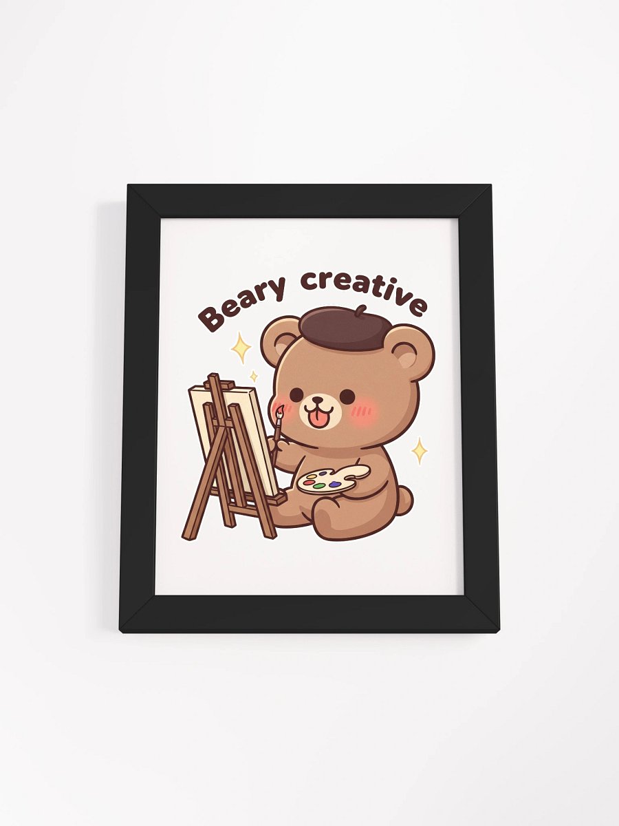 Bear in Artist Mode Framed High-Quality Matte Poster product image (1)