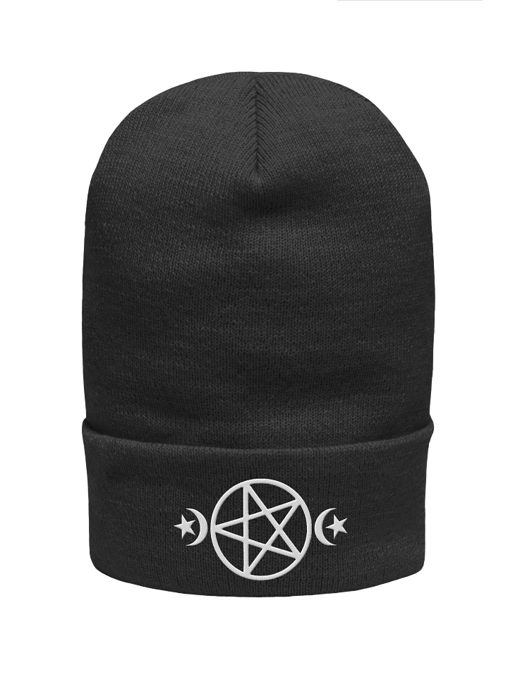 Pentagram Occult Symbol Embroidered Cuff Beanie product image (1)