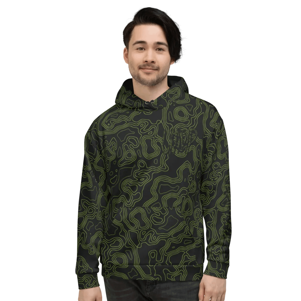 All-Over Print Hoodie - UTMP Topo Stealth Chest / Arm product image (2)