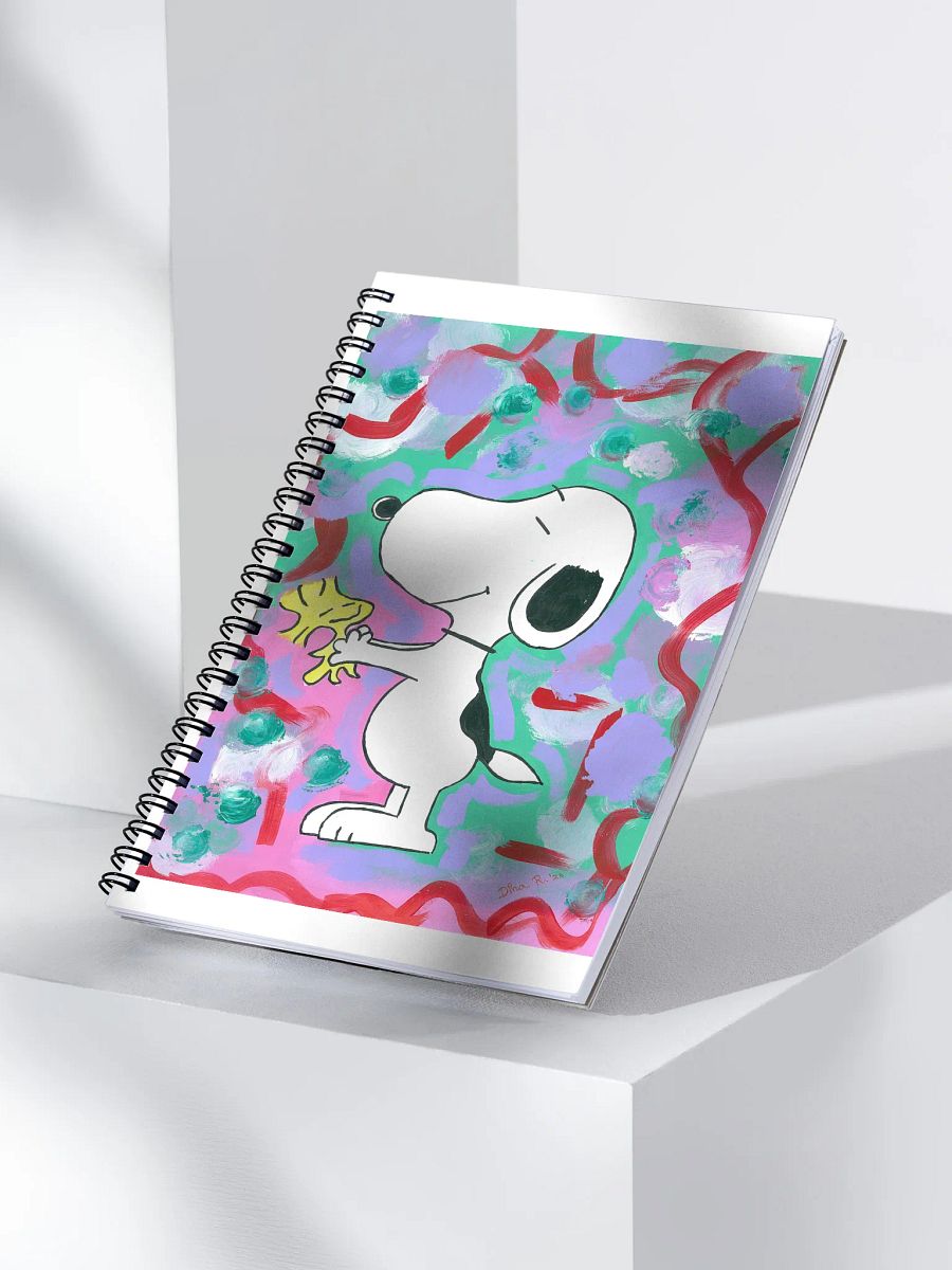 Snoopy (art by Dina R.) acrylic painting picture - Spiral Notebook product image (3)