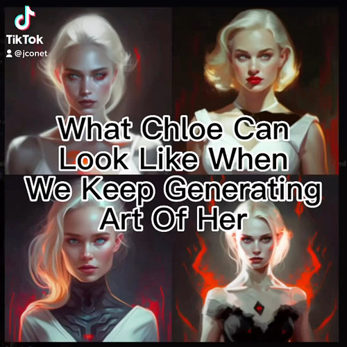 Chloe is out with version 7 so here were all the possible options we had for her avatar, made by ai.