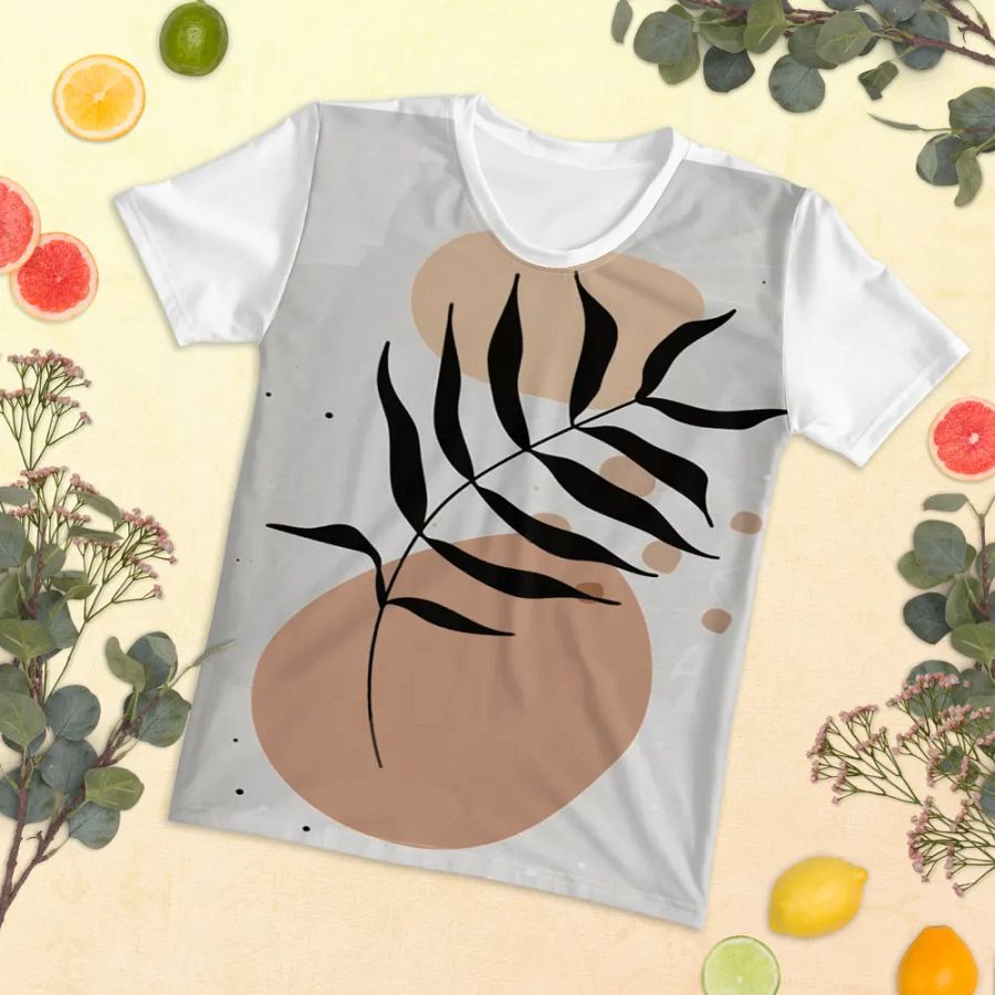 Hand-Drawn Flat Design Flower Outline Unisex T-Shirt DT005 product image (5)