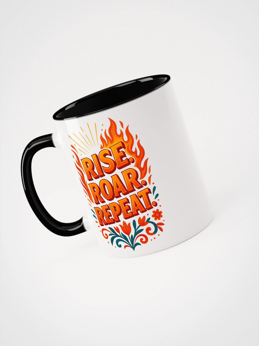 Rise. Roar. Repeat. Mug – Motivational Flame Coffee Cup product image (37)
