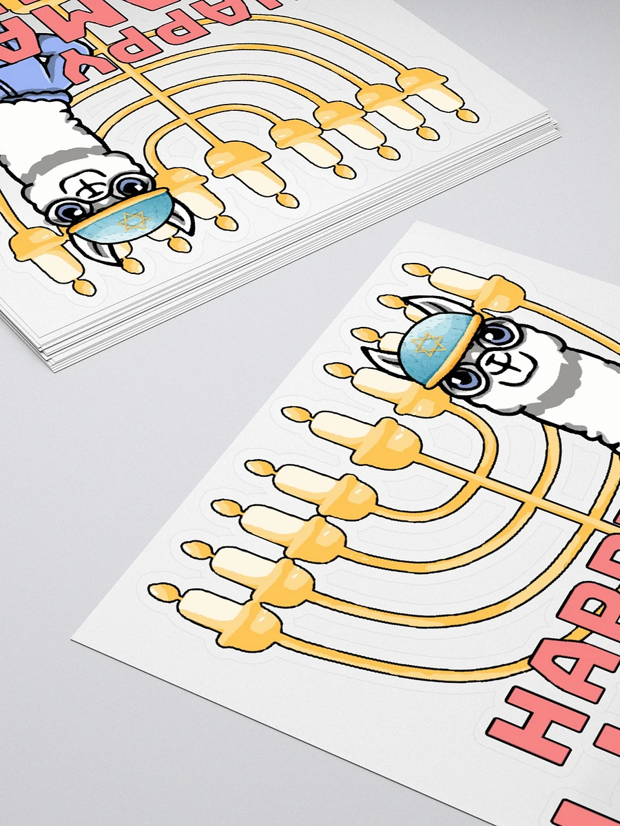 Happy LlamaKkah Funny Hanukkah Sticker product image (11)