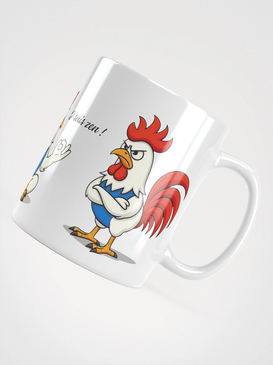Mug Blanc, Coq Zen - Même pas peur et j'suis zen - Cadeau Humour Français Zen product image (2)