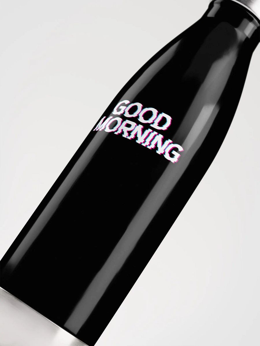 Good Morning Black Stainless Steel Water Bottle product image (5)