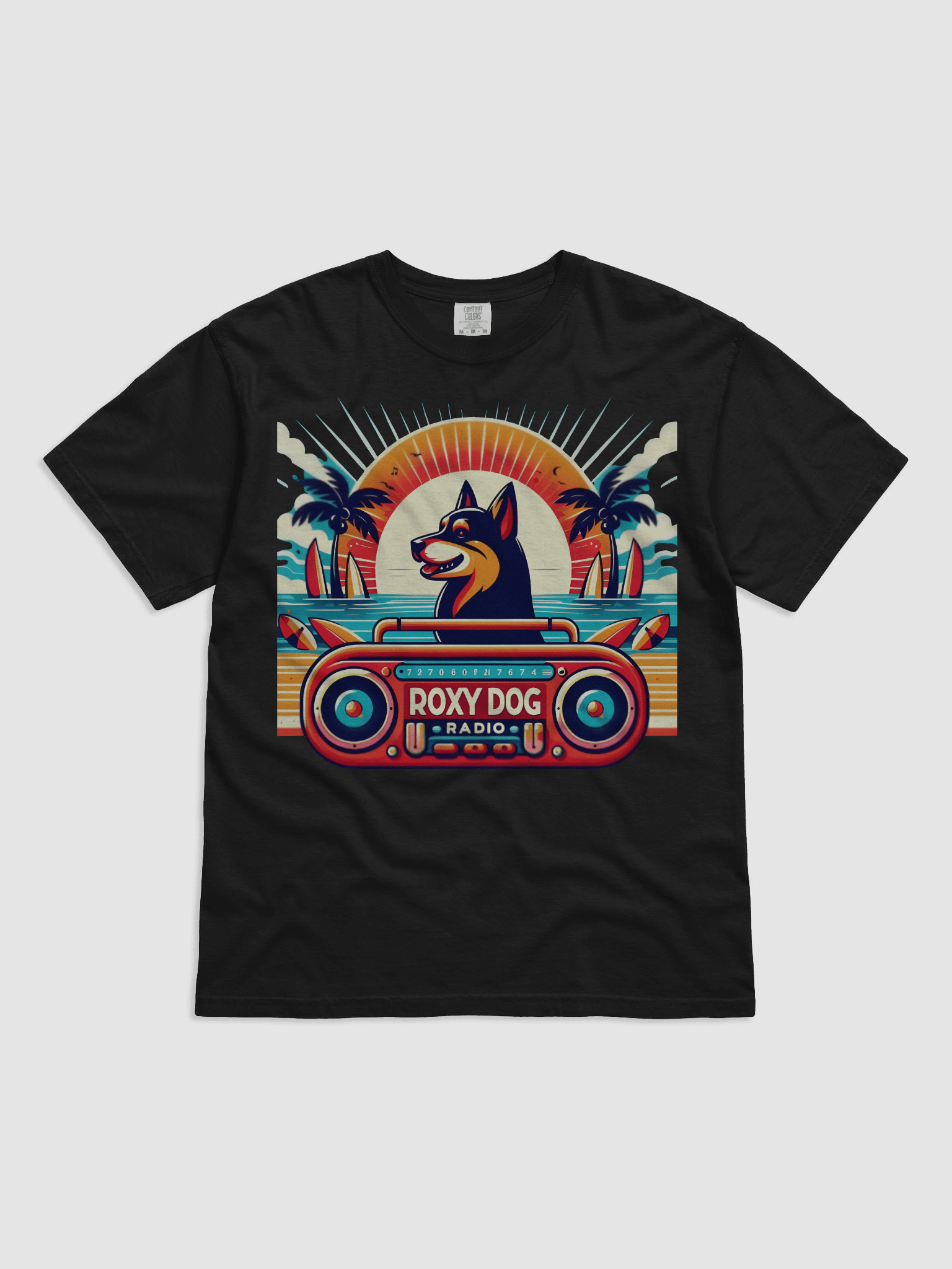 Roxy Dog Radio Boombox Beach T-Shirt product image (1)