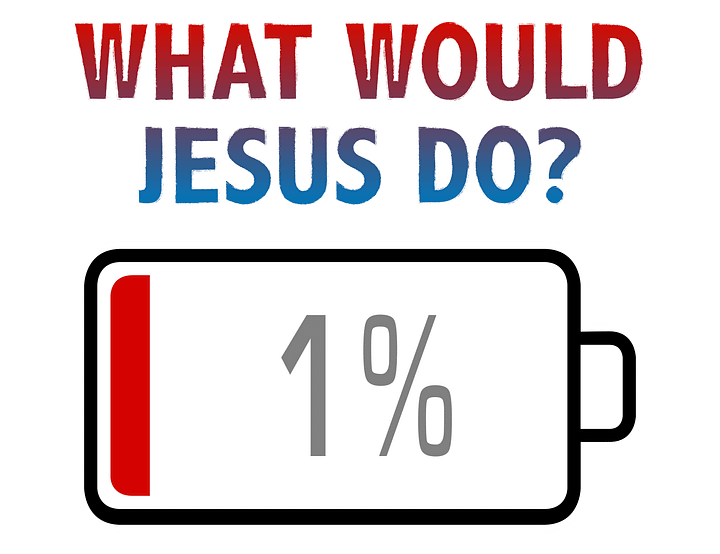 What Would Jesus Do? with Battery at 1% T-Shirt product image (2)