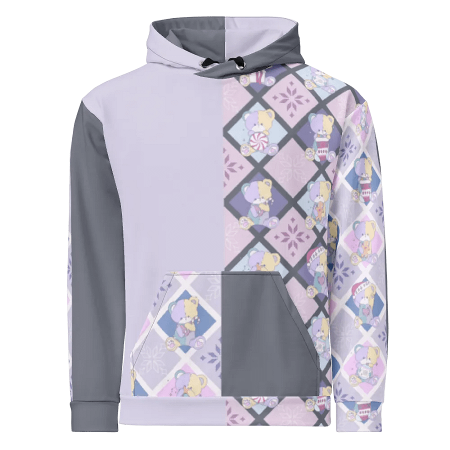 Playful colourblock christmas teddy bear hoodie product image (1)