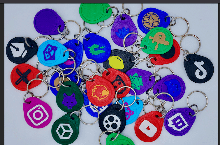3D Printed NFC Keychain Tags product image (1)