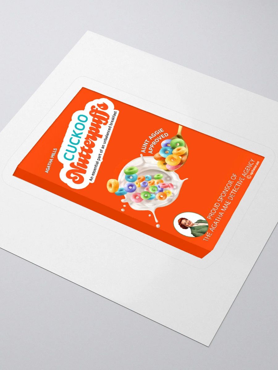"Cuckoo Nutterpuffs" Kiss-Cut Sticker 3 Sizes Available product image (9)