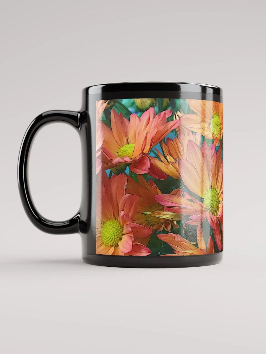 Cream and Pink Daisies Black Coffee Mug product image (12)
