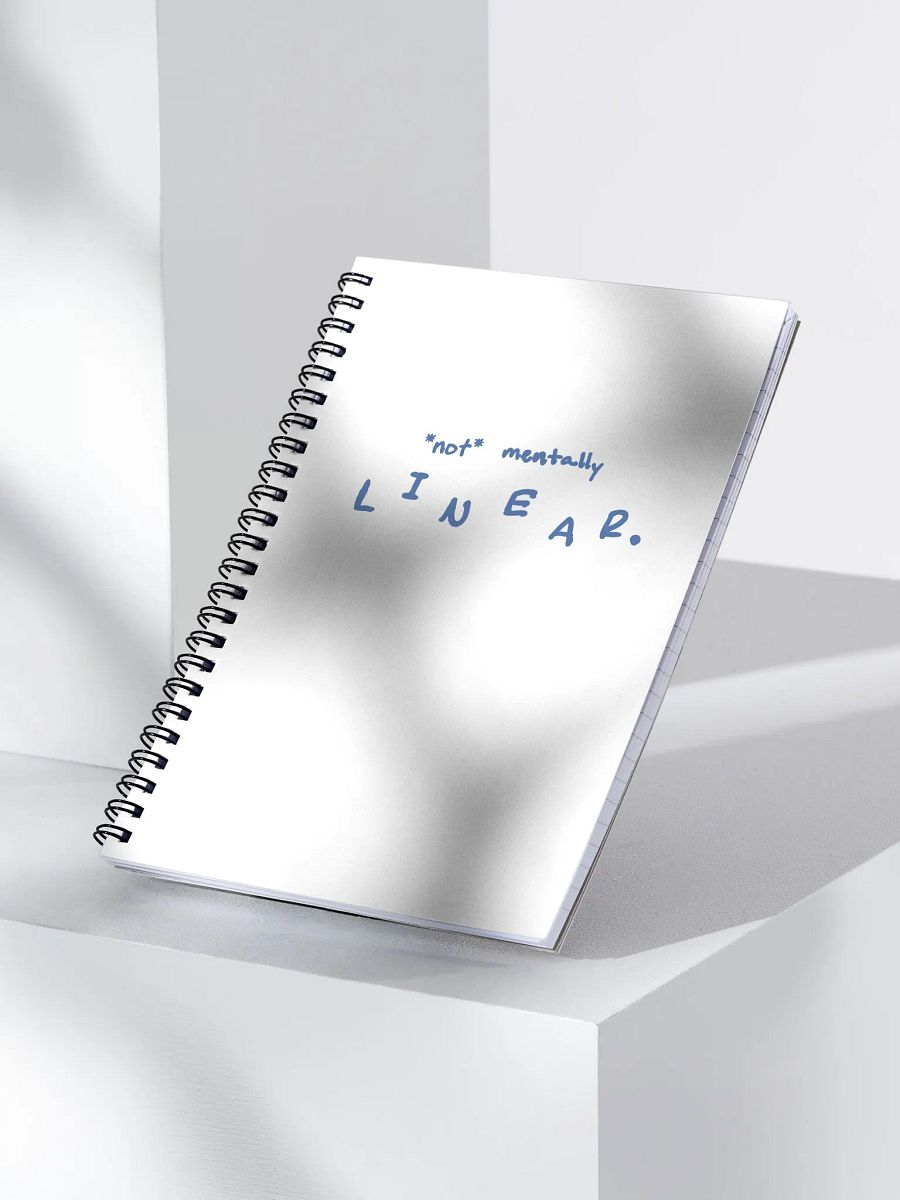 *not* mentally linear. (teal design) notebook product image (4)