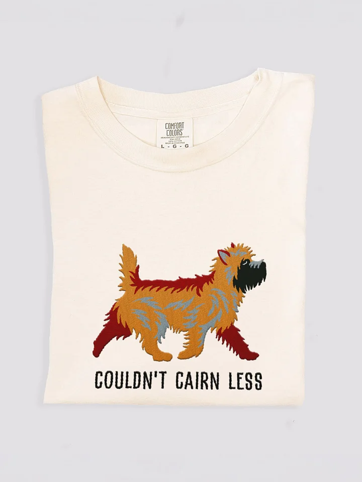 Couldn't Cairn Less T-Shirt(Embroidered) of a Cairn Terrier(Tan) product image (1)