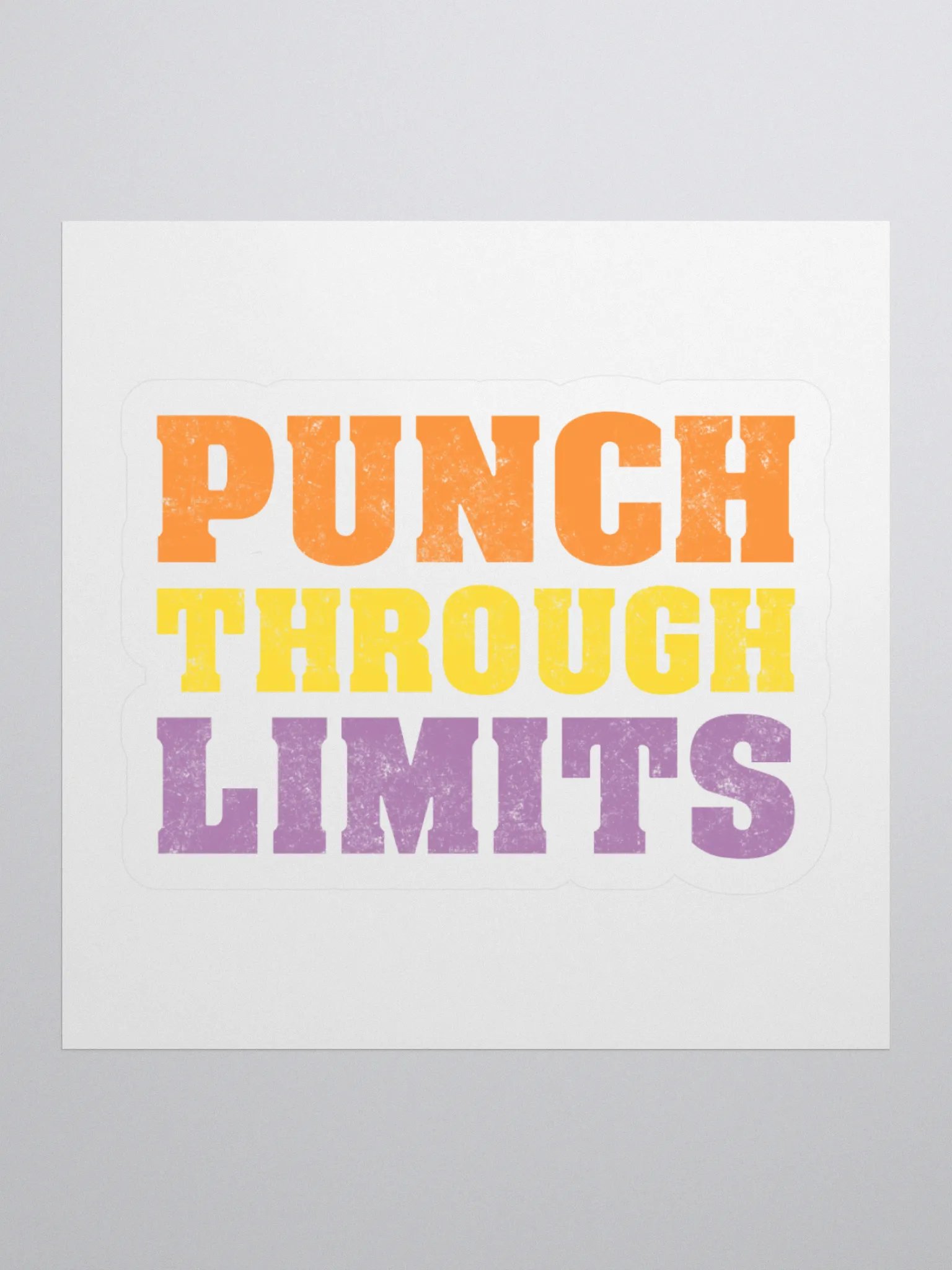 Punch Through Limits Kiss Cut Stickers product image (1)