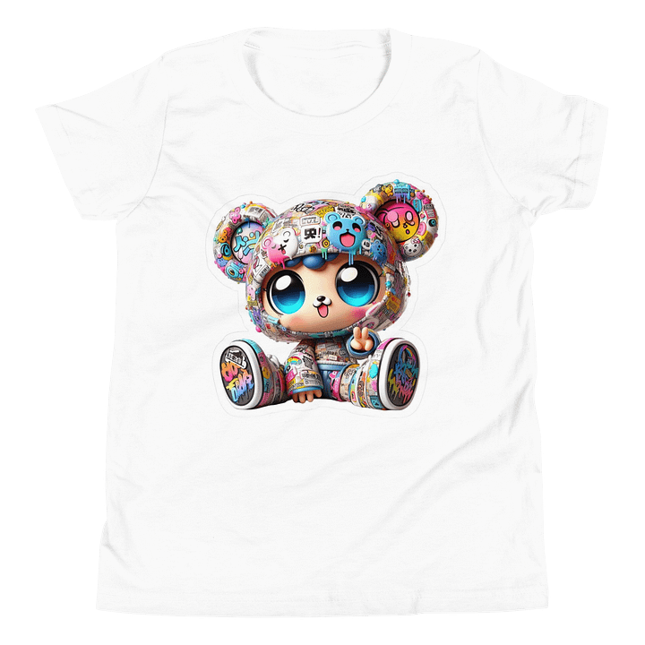 Peaceful Sticker Bear Youth T-Shirt product image (2)