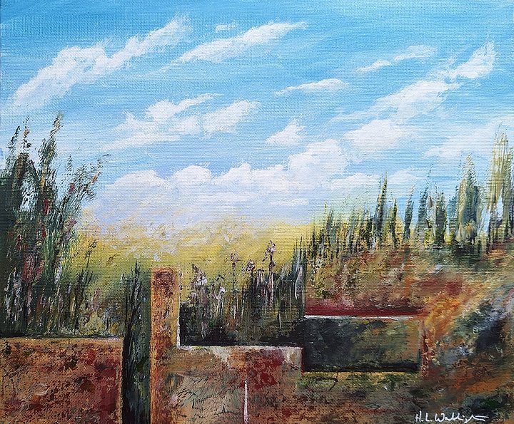 'Countryside Blocks' Original Acrylic Canvas Painting product image (1)