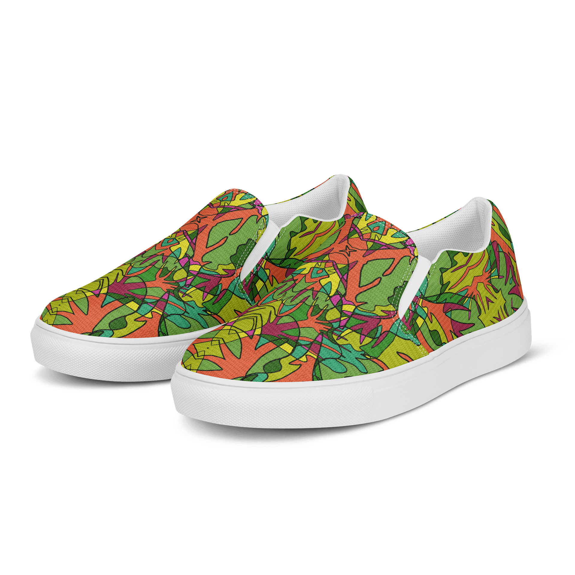 Spinach Tangle – Women's Slip-On Canvas Shoes product image (3)