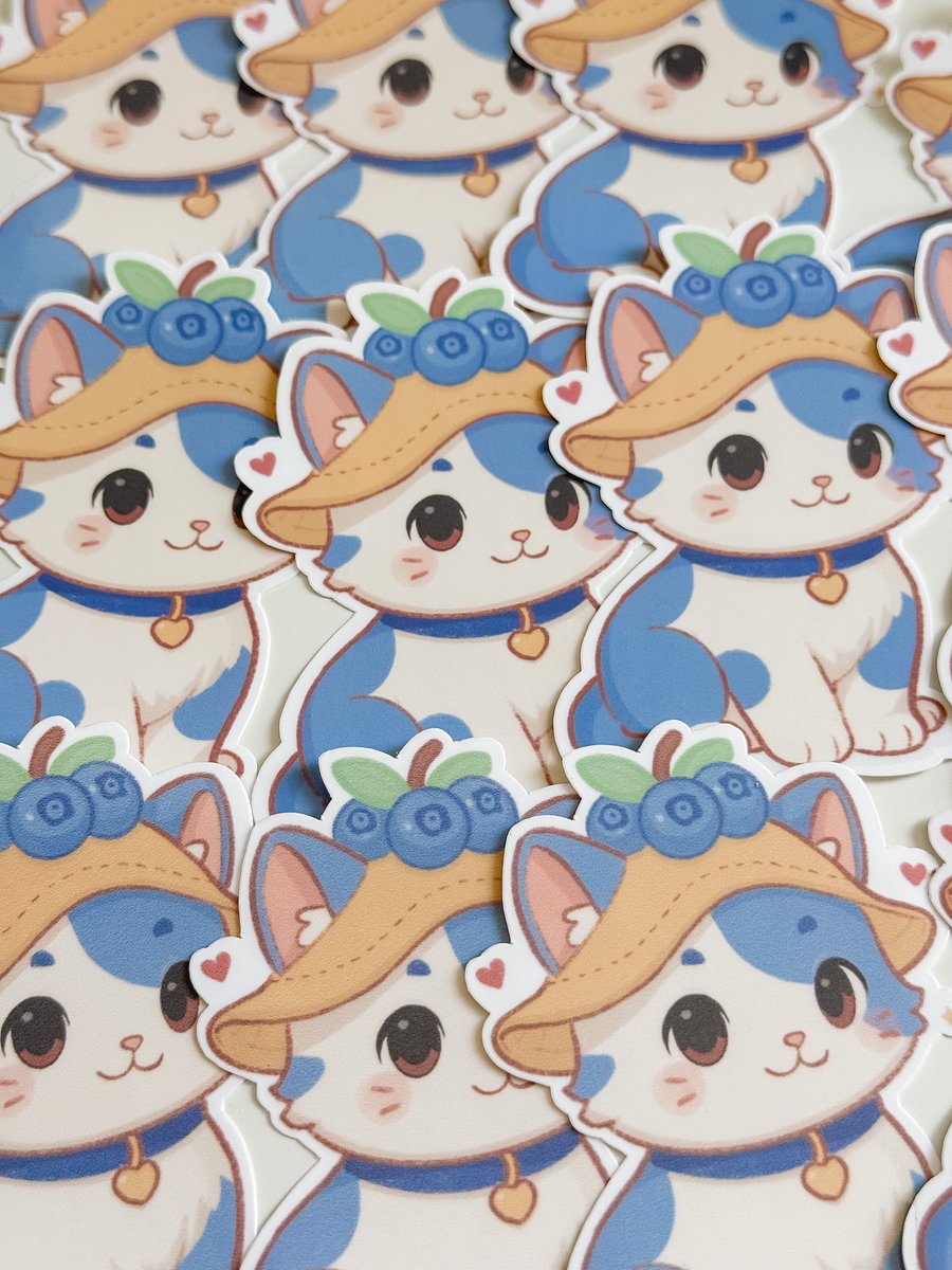Blueberry Cat Sticker product image (5)