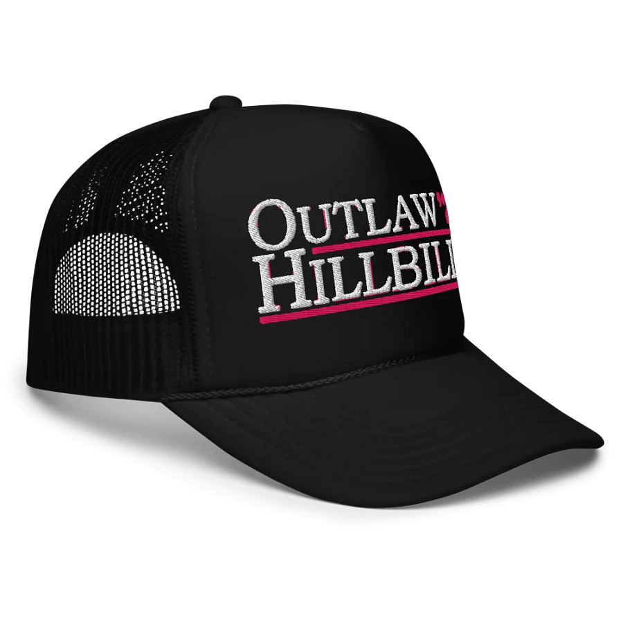 Outlaw Hillbilly 2024 Hat - Embroidered Trucker Cap - Funny Republican Hat product image (4)