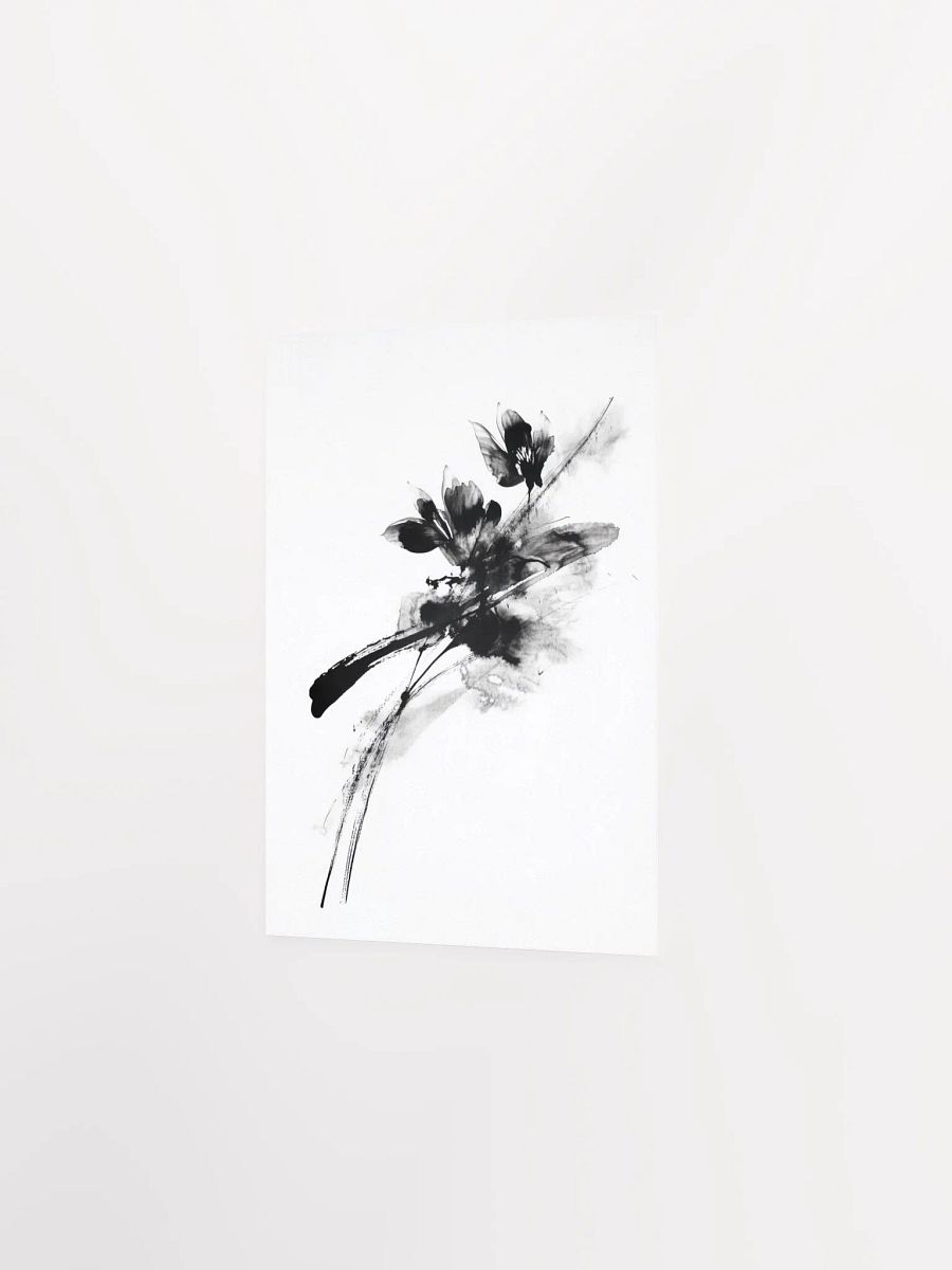 Ink Bloom I: Monochromatic Floral Art Print product image (2)