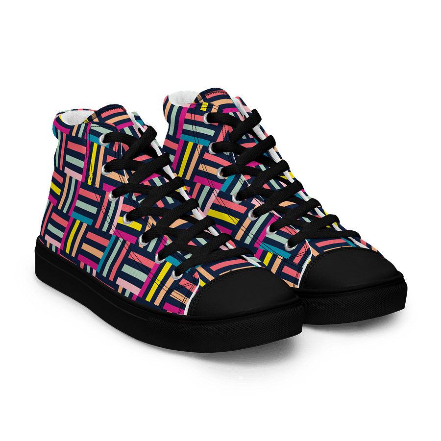 Retro Woven Women's High Tops Canvas Shoes product image (11)