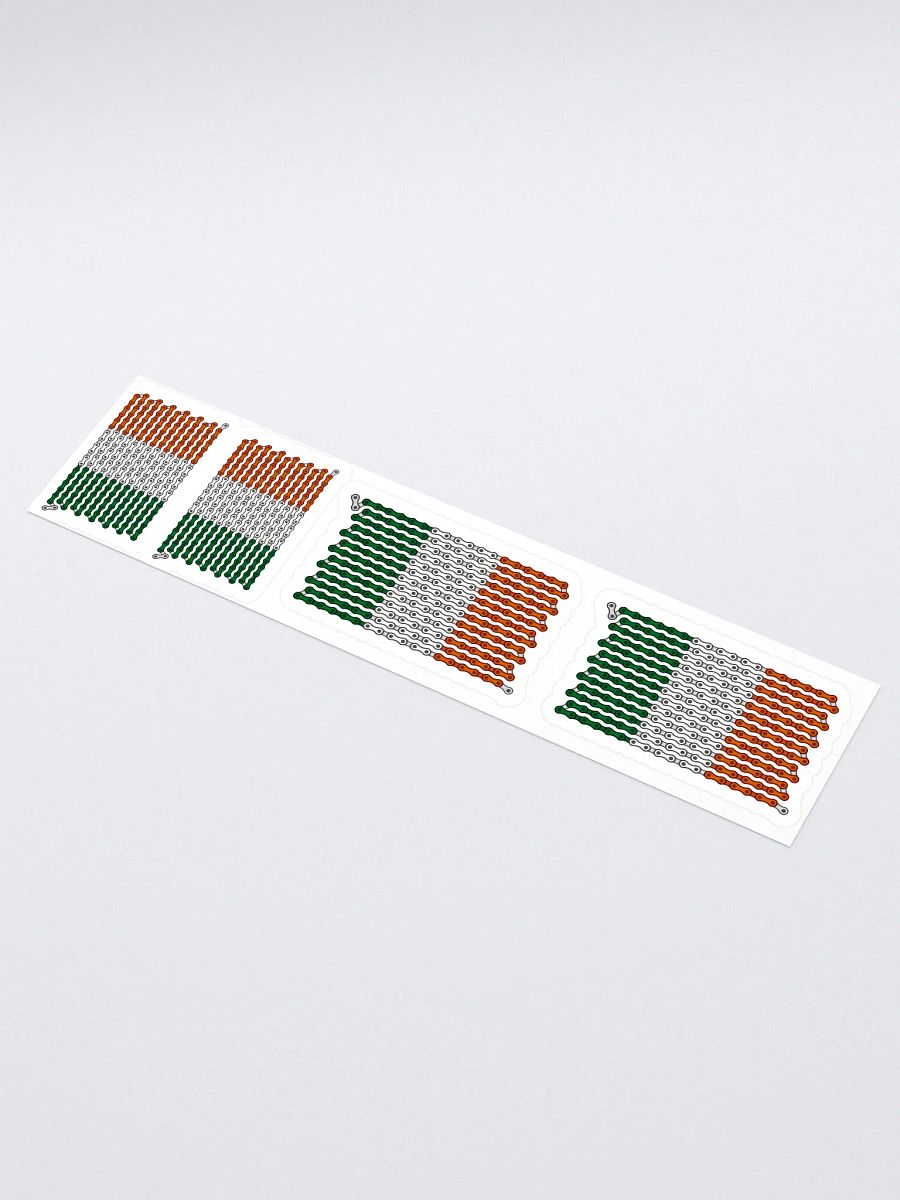 Ireland Bike Chain Flag Stickers, Mixed Size 4 Pack product image (1)