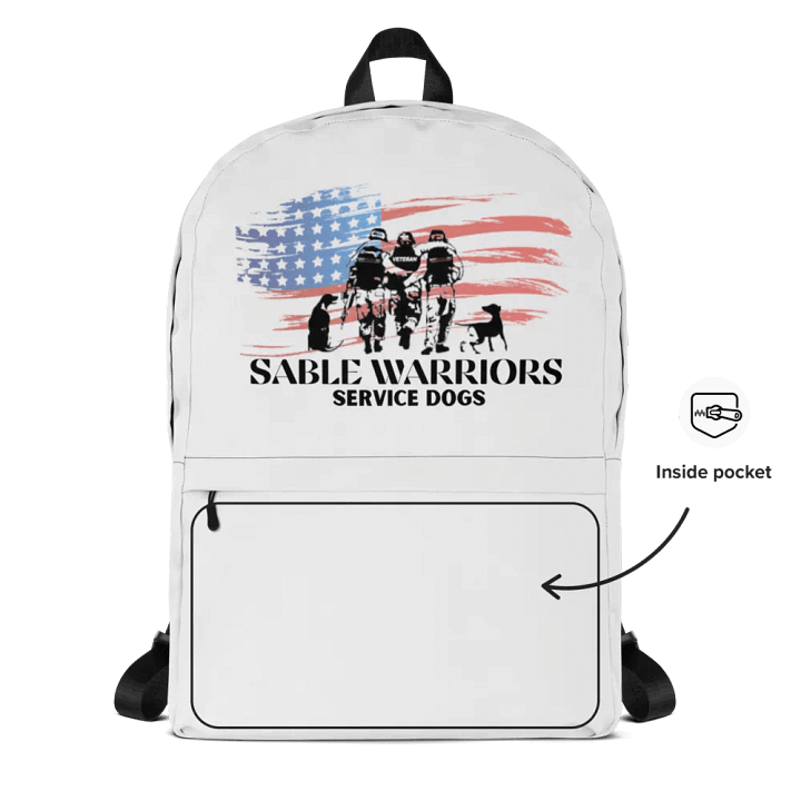 Sable Warriors Veteran Service Dog VETERAN BACKPACK: Helps Pair Veterans With A Service Dog product image (2)