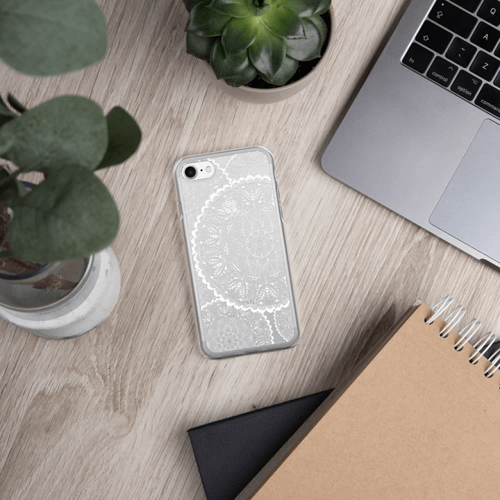 White Lace mandala Phone Case product image (2)