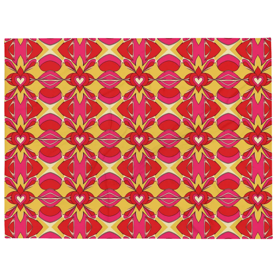 Valentine Vibrant Heart Symphony throw blanket product image (1)