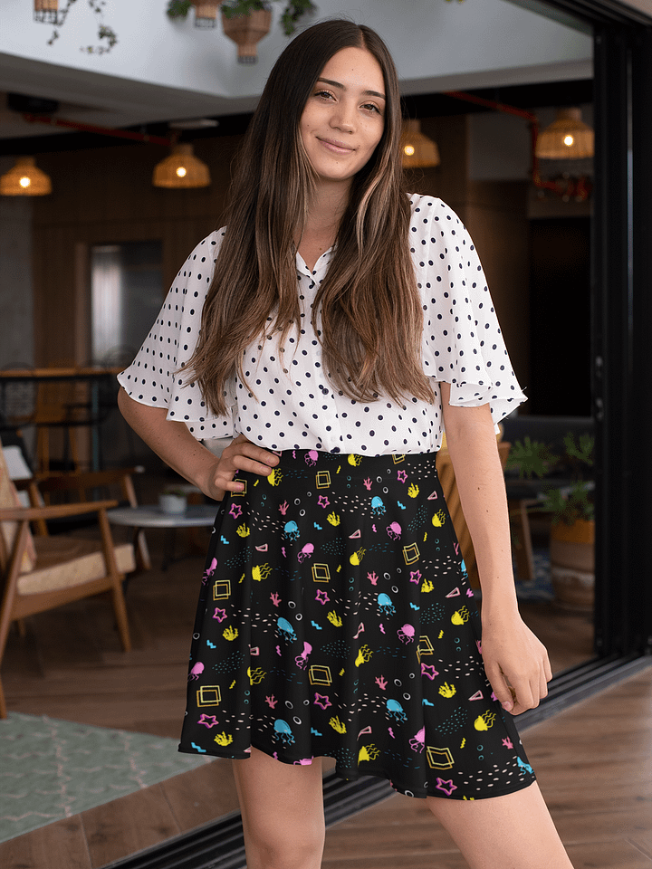 Shifty Seas dark pattern skater skirt product image (1)
