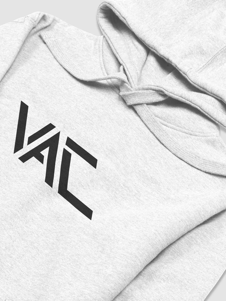 WHITE COTTON HOODIE (BLACK VAC LOGO) product image (3)