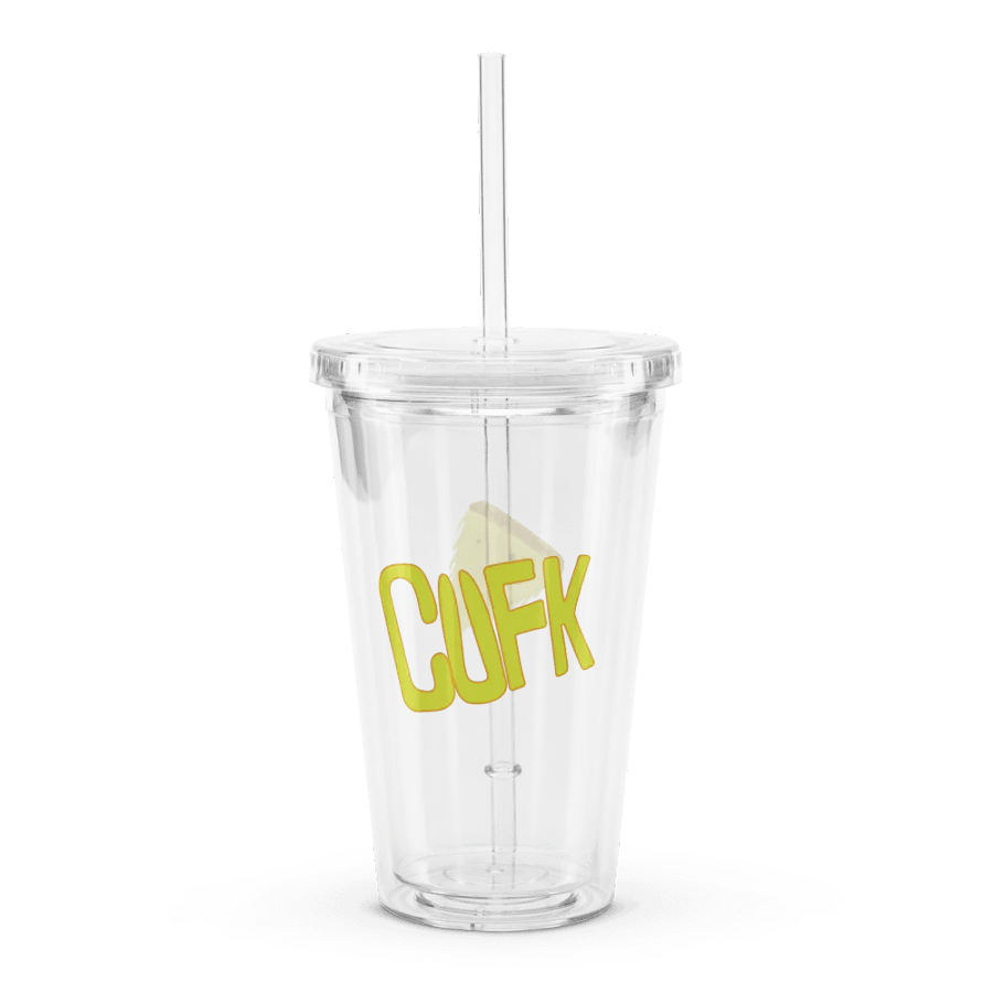 CUFK Pizza Double Wall Clear Plastic Tumbler (16oz.) product image (3)
