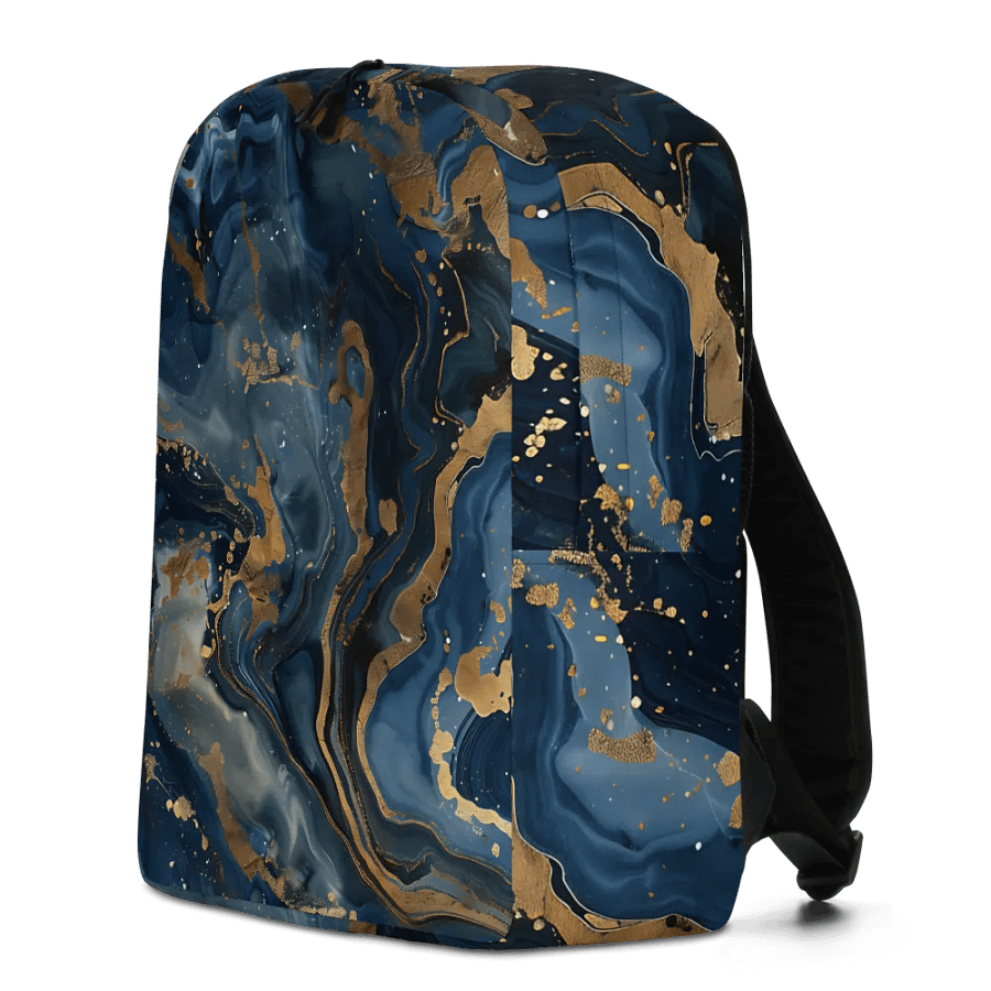 Marbled Blue & Gold All-Over Backpack product image (7)