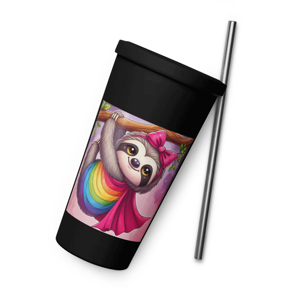 PRIS- SLEEPY SOCIALIST PRIDE -Insulated Tumbler with a Straw product image (6)