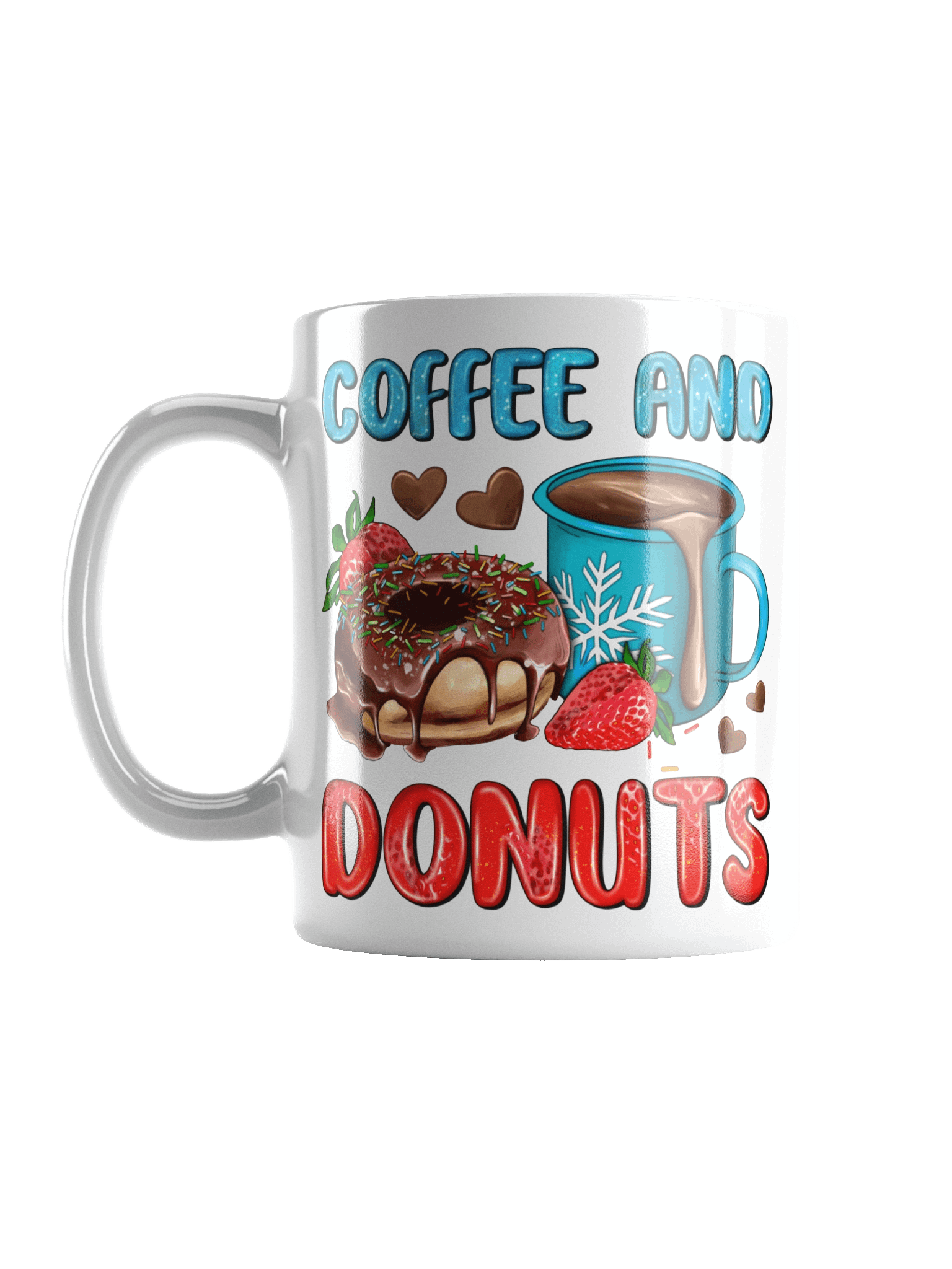 Coffee Mug White Glossy Coffee And Donuts product image (1)