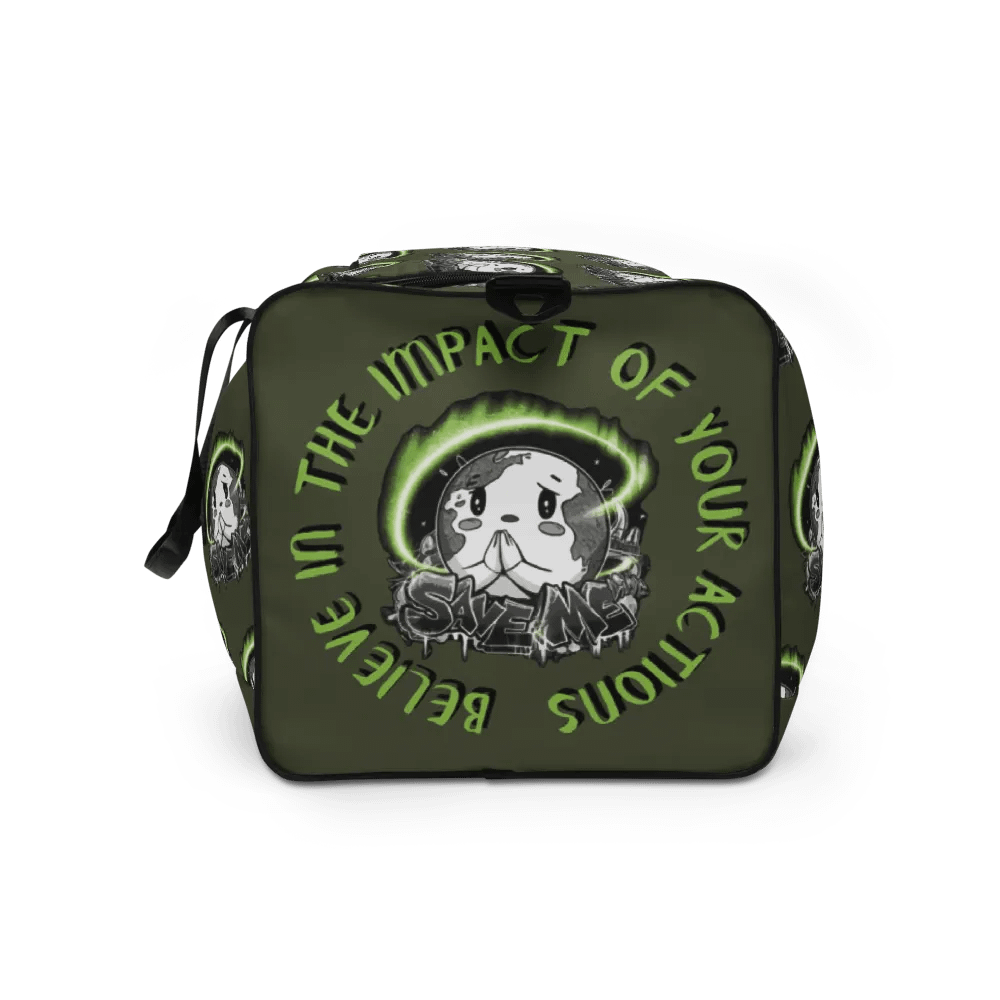 Save Me: A Plea from Planet Earth Saratoga Duffle Bag 🌍 product image (2)