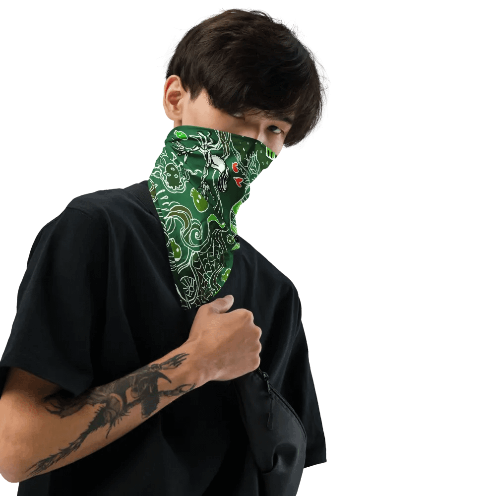 Skulls x Love Bandana Green (21