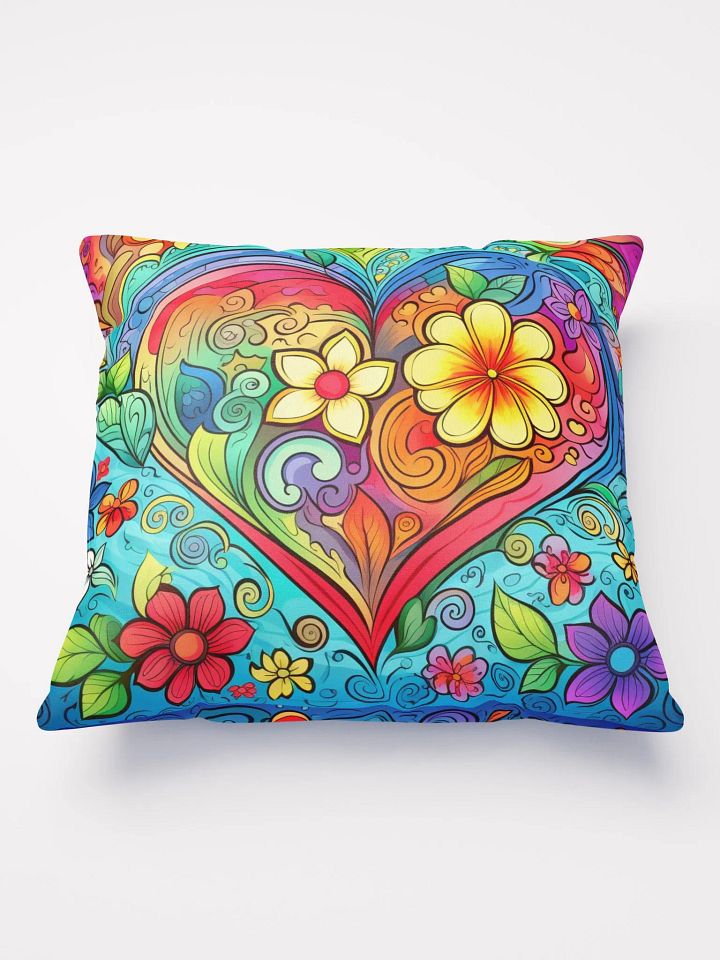 Rainbow of Colors Heart Pillow - Reversable product image (2)