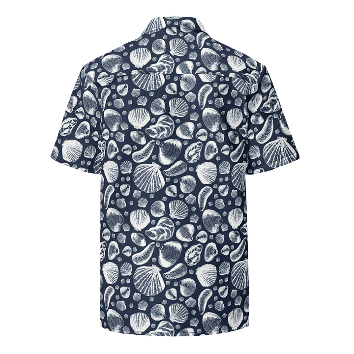 Men's | New England Tidal Treasures | White on Navy | Hawaiian Shirt | Vibrant Coastal Style product image (2)
